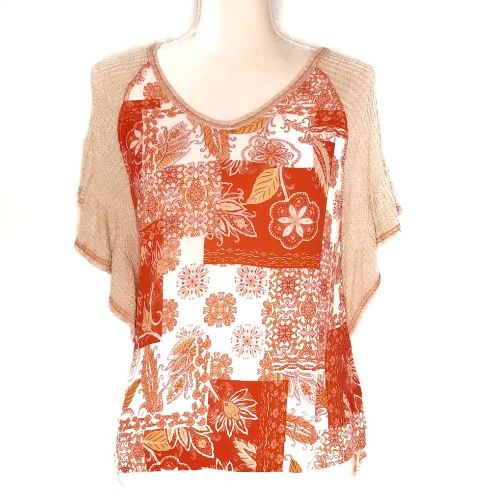 Hummingbird Red Floral Sweater